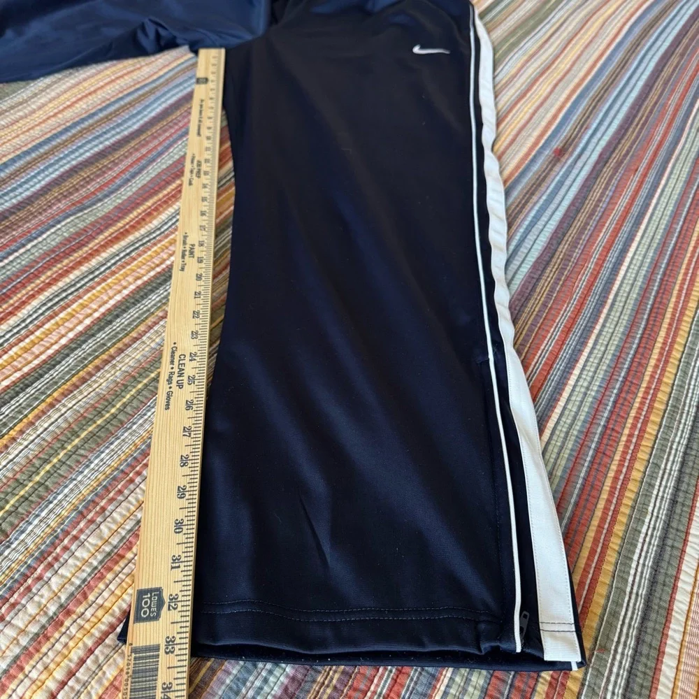 Nike Men's Navy Blue/White 2 piece tracksuit. Jacket 2XLT. Pants XLT sweatsuit